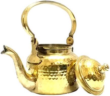 Ekam Art Handmade Brass Tea Kettle 20 Ounce