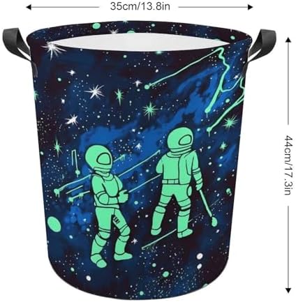 Glow-in-the-Dark Durable Collapsible laundry basket for homes and travel