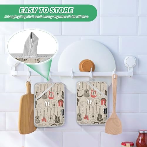 Heat-Resistant Potholder Set with Dual Pockets for Cooking Baking
