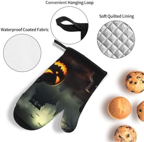 Halloween Horror Oven Mitts and Pot Holder Set of 4