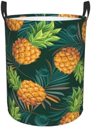 Oicvrct Pineapple Circular Hamper Laundry Basket