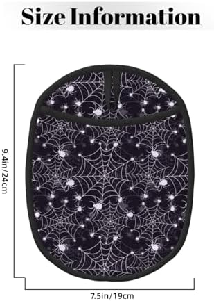 Buewutiry Halloween Creative Spiderweb Cobweb Potholders - Heat-Resistant Oven Mitts with Hanging Loop