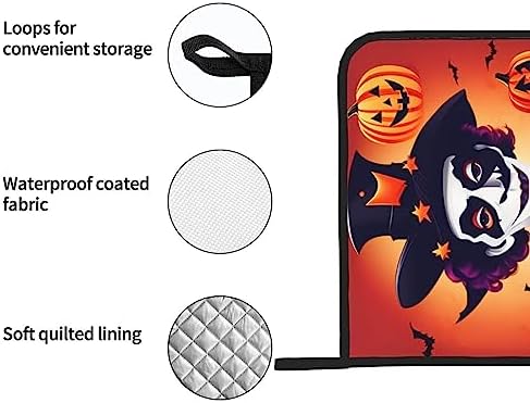 Happy Halloween 2-Piece Heat-Resistant Pot Holder Set Non-Slip Kitchen Pric