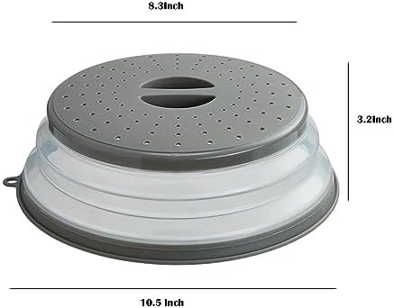 XGHJ 2 Pack Microwave Splatter Cover with Ventilation and Hook Hole