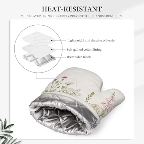 Wildflower Oven Mitts Set