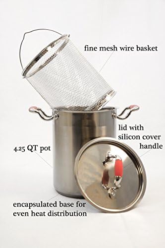 Stainless Steel 45 Qt Stockpot Set with Basket and Lid