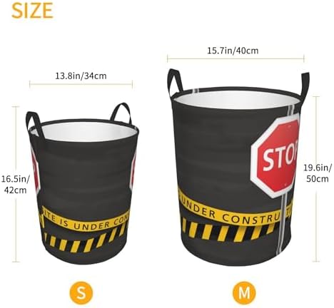 aHaBiKas Smart Collapsible Laundry Basket Organizer withWarning Strip Labels