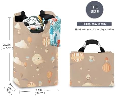Collapsible Storage Bin for Kids with Cartoon Balloon Design