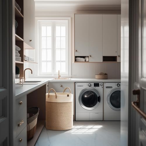 LA JOLIE MUSE 72L Durable Cotton Laundry Basket