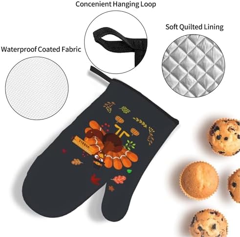HOYYU Thanksgiving turkey oven mitts and pot holders set