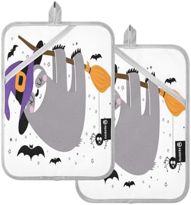 OurVii Halloween Sloth Potholders Set