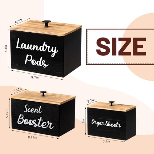 Dandat 3 Pcs Dryer Sheet Holder Set with Scoop
