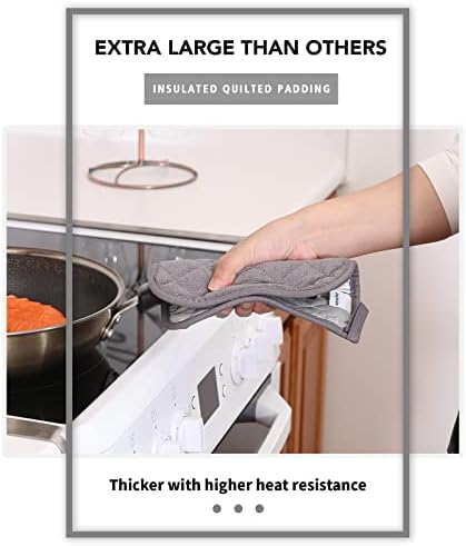 Joyhalo 4 Pack Grey Heat Resistant Pot Holders