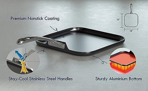 Cooks Standard Nonstick Griddle Pan Black