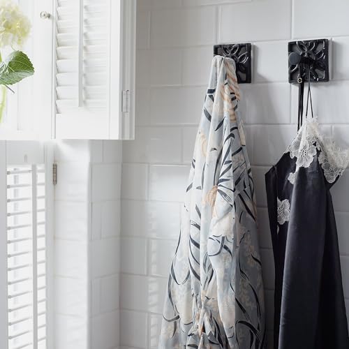 Black wall-mounted towel robe hook Rustproof Durable