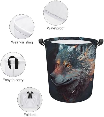 Durable Animal Collapsible Laundry Basket