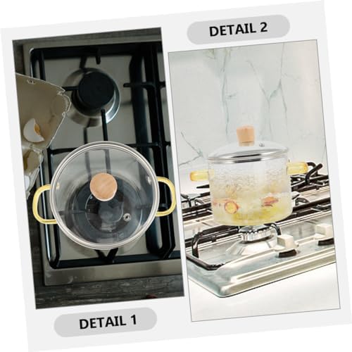 Sturdy Glass Stockpot with Lid 1600ml