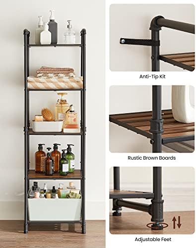 Vasagle Bath Storage Rustic Brown