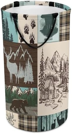 Sturdy Bear Themed Laundry Hamper for Bathroom Kitchen Living Room