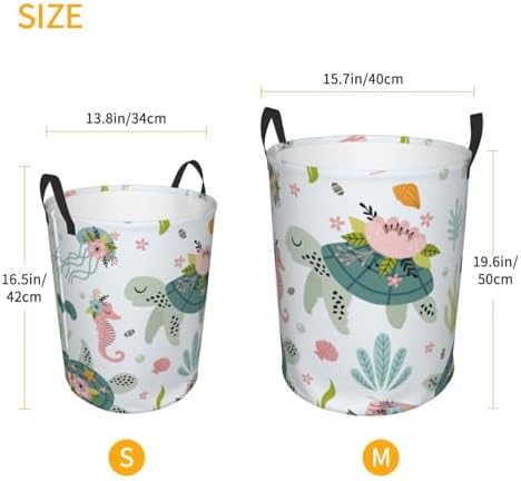 Turtle Laundry Hamper Collapsible with Handles
