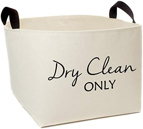 Dry Clean Only Canvas Laundry Basket - Unbleached Cotton