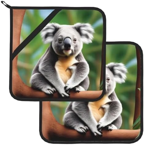 Funny Koalas Potholders Set for Heat-Resistant BBQ Cooking