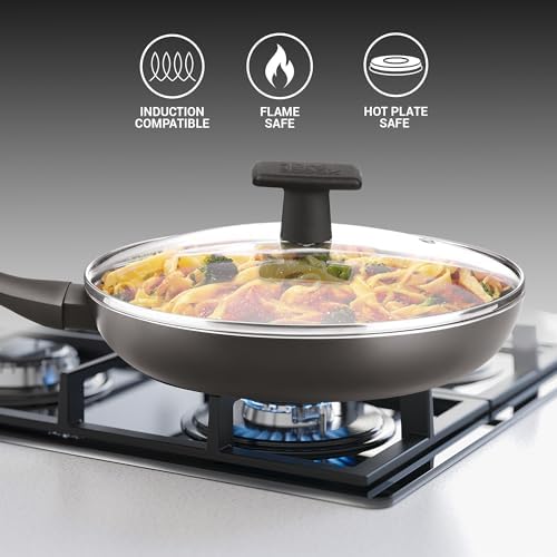 MILTON Pro Cook 8-inch Nonstick Frying Pan with Lid