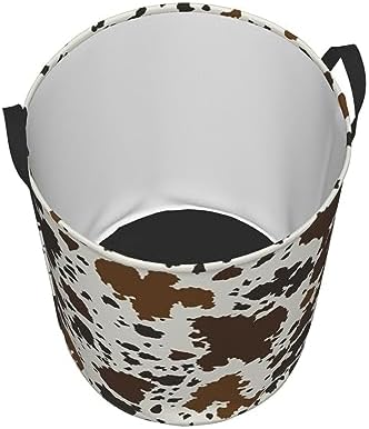 MZERSE Boys Girls Unique Laundry Hamper Basket Brown Skin Milk Cow Print