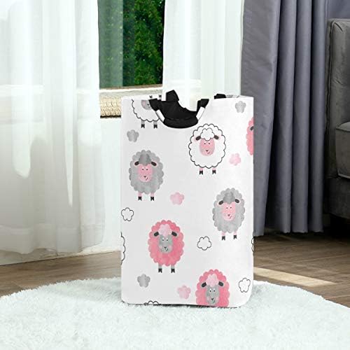 Watercolor Sheep Collapsible Laundry Basket