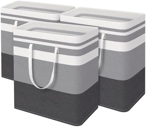BlissTotes 3-Pack collapsible laundry basket waterproof easy to carry