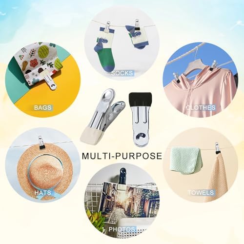 Sturdy Durable Stainless Steel Clothes Pins Multi-Use Design