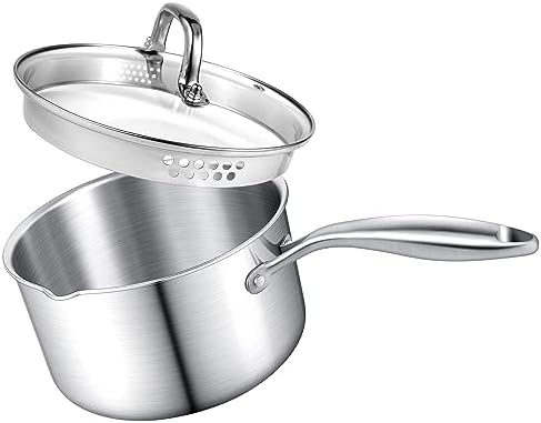 Sturdy Elegant 15 Quart Stainless Steel Saucepan
