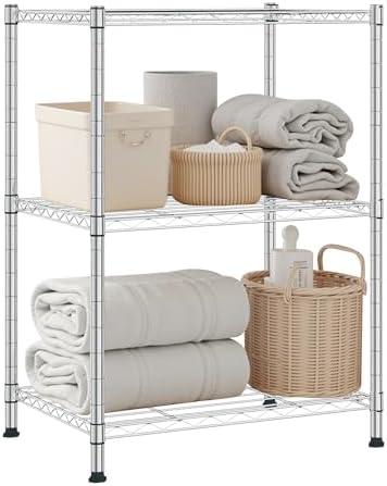 Land Guard 3-Tier Adjustable Chrome Shelving Unit