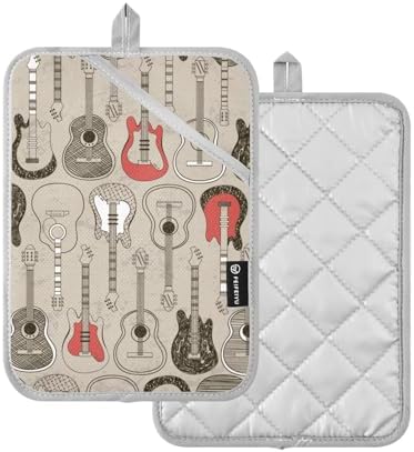 Heat-Resistant Potholder Set with Dual Pockets for Cooking Baking