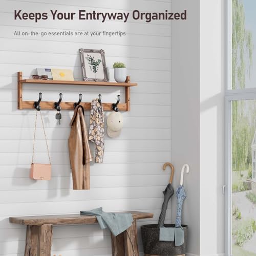 Versatile 29 Wall Coat Rack with Shelf for Home Use