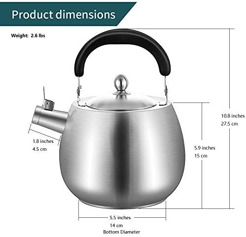4L Heavy Duty Stainless Steel 304 Tea Kettle