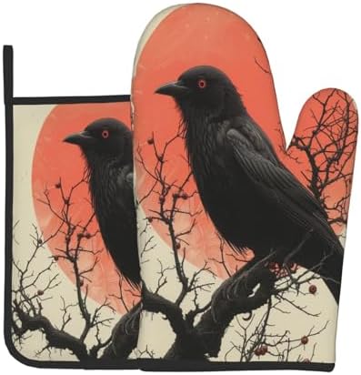 Vivid Halloween Oven Mitts Set