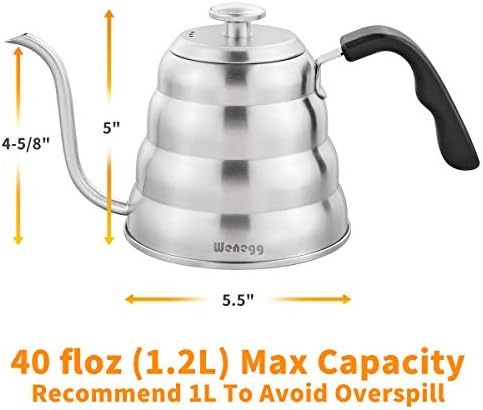Precision Coffee Kettle with Thermometer for 40 fl oz