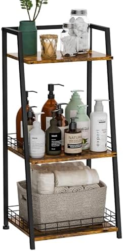 Stylish 3-Tier Bathroom Organizer with Metal Frames for Efficient Storage