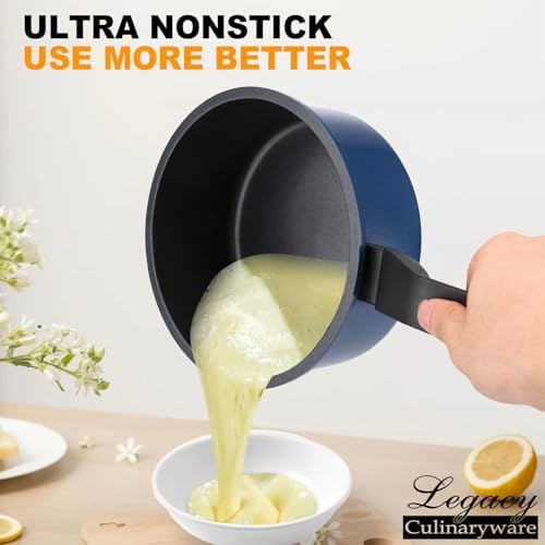 Nonstick Saucepan with Lid PFOA-Free Ergonomic Design Kitchen Essential