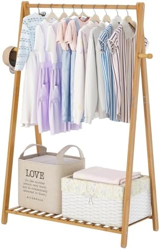 Space-Saving Small Clothes Hanging Rack for Kids and adults