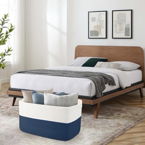 Extra Large Kids Storage Basket Dark Blue Multi-Functional Organization