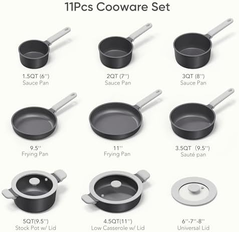 CAROTE Non-Stick Cookware Set Safe Premium Kitchen Essentials