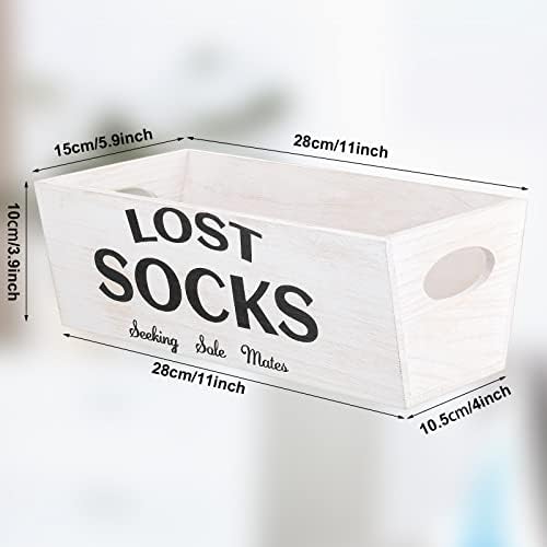 Blulu Lost Socks Sign for Farmhouse Laundry Room