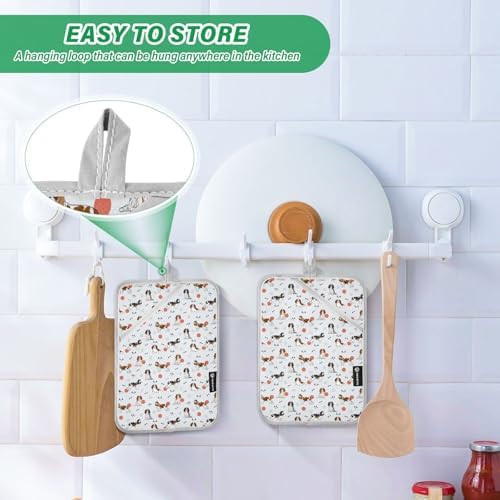 Dalzium 2-Piece Heat-Resistant Potholder Set for Cooking Baking STEMSET