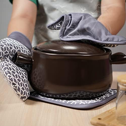 NAVITHOUS 6pc Oven Mitts and Pot Holders Set