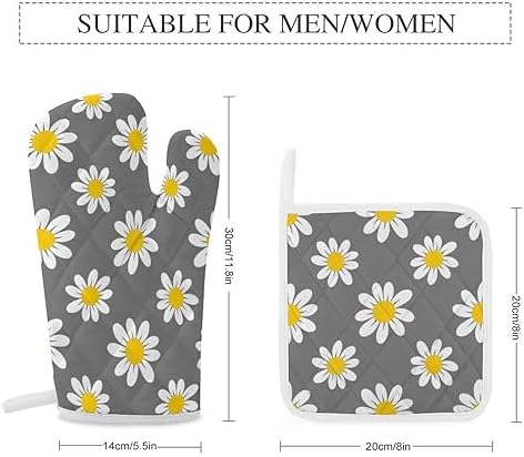 Curdesi 4PC Oven Mitts Pot Holder Set