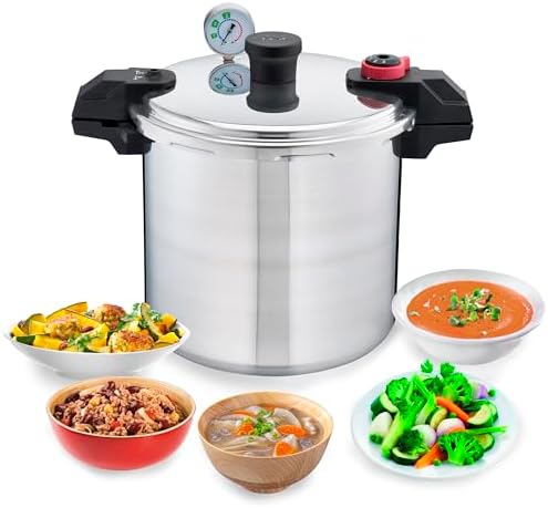 T-Fal 22 Quart Pressure Cooker Set with 3 PSI Settings