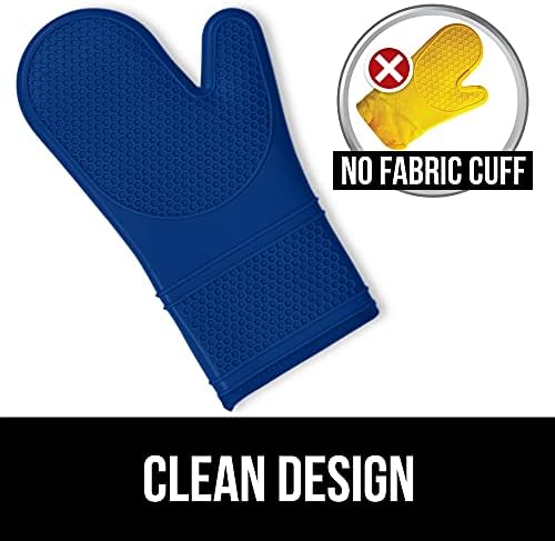 BPA-Free Silicone Oven Mitts Set Heat Resistant Soft Waterproof