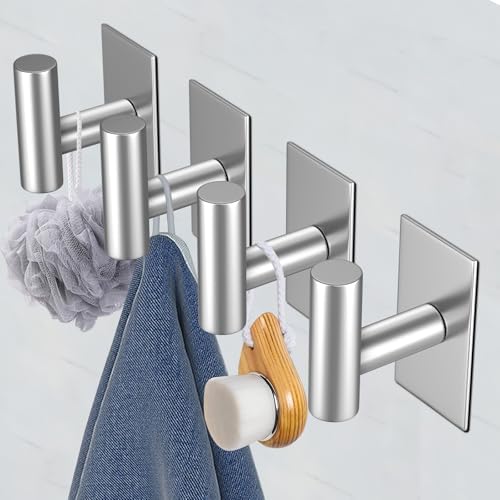 VAEHOLD Heavy-Duty Wall Towel Hook Waterproof Adhesive for Coats 2-Pack
